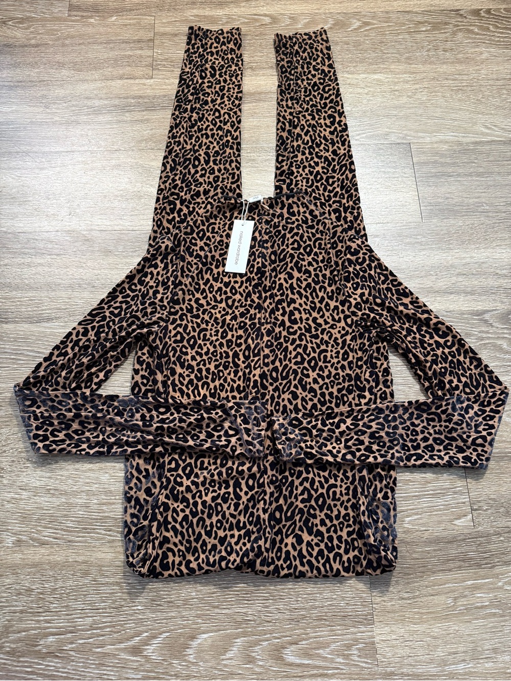 Naked Wardrobe Burnout Printed Jumpsuit Leopard - Picture 3 of 4